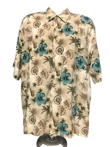 Men's Campia Moda Multicolor Hawaiian Button Short Sleeve Shirt Size X Large - Picture 1 of 5
