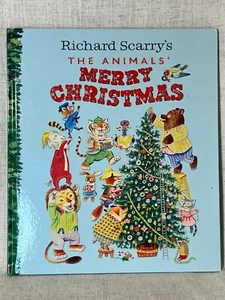 Vintage Richard Scarry's THE ANIMALS MERRY CHRISTMAS~2005~Glitter Cover - Picture 1 of 10