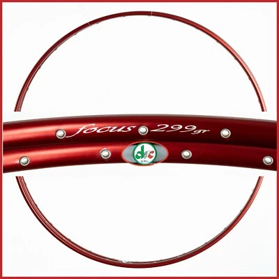NOS PAIR DRC FOCUS 299gr TUBULAR RIMS 28" 32H HOLES RACING ROAD LIGHTWEIGHT RED - Image 1 of 4