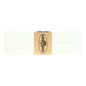 Oaki doki uni Jersey cinta inclinada / cinta de ribete 3 m blanco (precio = 1 pieza) - Imagen 1 de 1