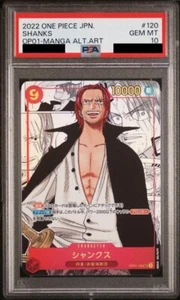 ONE PIECE Card PSA 10 Shanks OP01-120 P-SEC secret Comic Manga Parallel japan - Picture 1 of 2