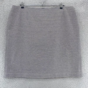 Talbots Skirt Womens 24W Plus Blue Striped Knee Length Pencil Straight Office - Picture 1 of 11