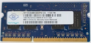 Nanya 1GB PC3-10600S DDR2 Memory Ram NT1GC64BOPS-C9 - Picture 1 of 2