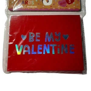 Valentine Blank Note Cards Be My Valentine Pack of 8 5.5" x 4.4" - Picture 1 of 5