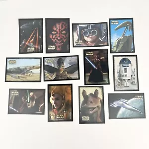 Star Wars Episode 1 Set 12 Automaten Sammelkarten Aufkleber mit Halter - Bild 1 von 8
