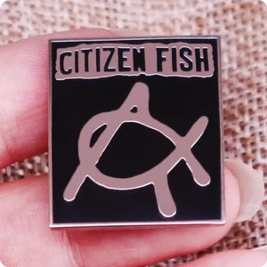 Citizen Fish Subhumans Enamel Lapel Pin Badge Anarcho Punk Rock Oi! Skinhead - Picture 1 of 1