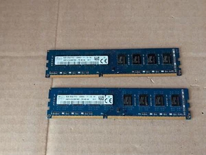 LOT OF 2 SK HYNIX 16GB (2X8GB) HMT41GU6BFR8C-PB 2RX8 PC3-12800U MEMORY RAM - Picture 1 of 3