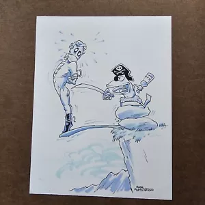 Original Art by MARK MARTIN | MADMAN vs Pirate MONTGOMERY WART! | 8.5x11" | 2000 - Picture 1 of 10