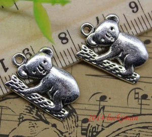 5/10/30X Retro Jewelry Making DIY Cute koalas alloy charms pendant 20x14mm - Picture 1 of 4