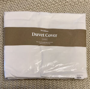 Brooklinen Classic Duvet Cover Full/Queen Solid White Brand New! Free Ship