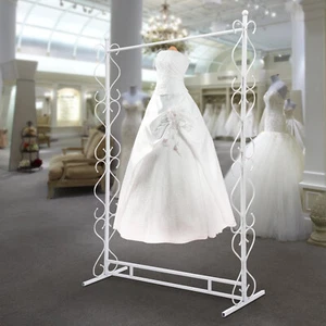 Metal Garment Rack Stand Bridal Wedding Dress Stand Floor Display Hanger - Picture 1 of 12