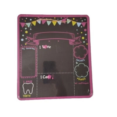 Personalized First Day Of School And Milestones Dry Erase Chalkboard Pink - Image 1 of 2