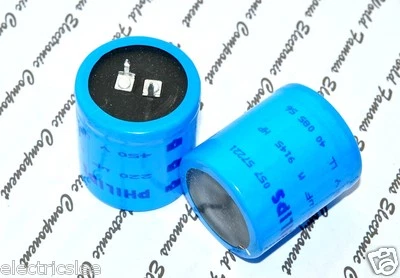 1 pieza - Condensador a presión de alimentación PHILIPS 057 220uF (220μF) 450V - 222205757221 Foto 1 de 4