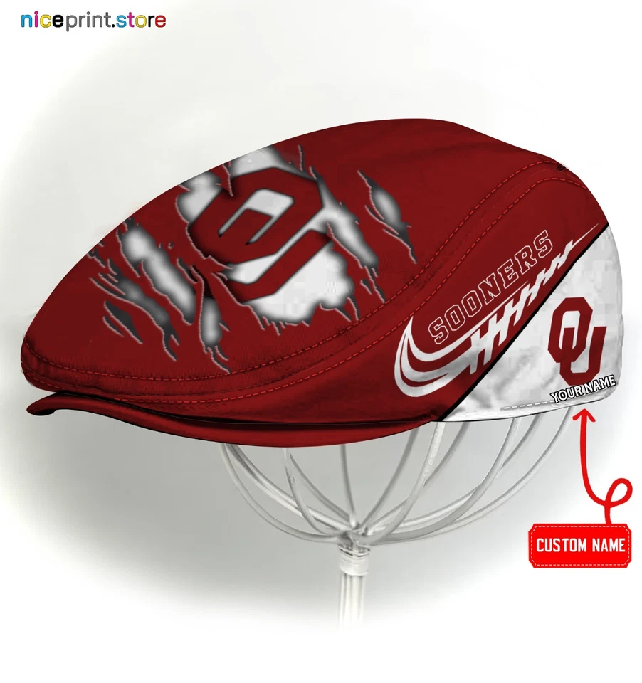 Gorra de conducción Oklahoma Team Sooners Jeff Cap, gorra de golf gorra plana gorra dorada Foto 1 de 4