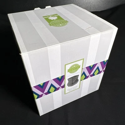 Auténtico Calentador de Cera Scentsy - Clásico Curva Brillo Azul Marino - Caja Abierta/Nunca Usado Foto 1 de 4