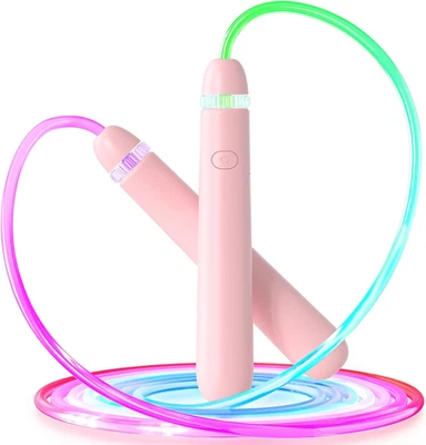 ACHDOFITS LED Light up Jump Rope for Kids and Adult, Adjustable Glowing Skipping Rope for