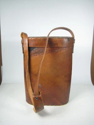 Кожаная наплечная сумка ручной работы с тисненным узором сумка с короткими ручками - Изображение 1 из 4