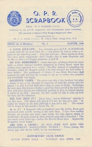 QPR SCRAPBOOK - Supporters Club Magazine 1946 Number 2 - Picture 1 of 1