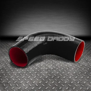 1.75" 3-PLY 90 DEGREE ELBOW TURBO/INTERCOOLER/INTAKE SILICONE COUPLER HOSE BLACK - Picture 1 of 1