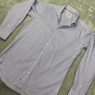 Jos A Bank 1905 dress shirt men's 16.5-35 purple plaid long sleeve - Image 1 of 4