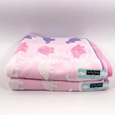 Cynthia Rowley 2Pcs Bath Towels  100% Cotton Pink & Purple  New - Image 1 of 4
