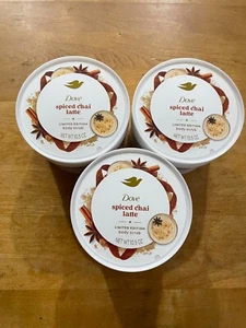 3 Dove Spiced Chai Latte Body Scrub 10.5oz - Picture 1 of 1