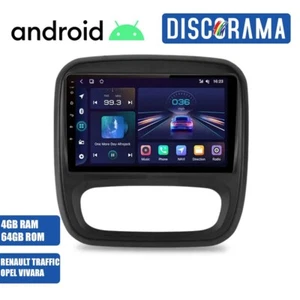 AUTORADIO ANDROID 4/64GB RENAULT TRAFFIC OPEL VIVARA 2015-2019 STEREO AUTO TOUCH - Foto 1 di 6