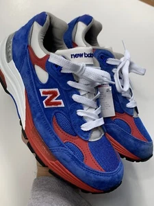 Mens New Balance 992 Sz 5.5 Made In USA Red White Blue Olympic M992CC Running - Picture 1 of 6