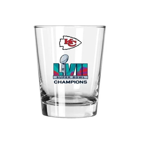 Kansas City Chiefs NFL SB LVII Champions 15oz Old Fashioned Glass Cover