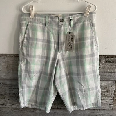 Free Planet plaid regular-fit shorts size 32 NWT (E1) 11”inseam - Image 1 of 4