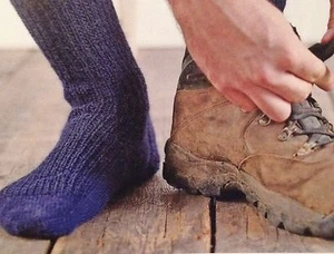 Mens Boot Socks Knitting Pattern - Picture 1 of 1