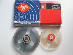 lot of 2 take up reel 18cm 7 inch & 15 cm/ 6 inch AGFA & BASF reel to reel tape - Bild 1 von 5