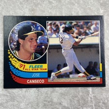 1991 Jose Canseco Fleer All Star Team Oakland Athletics Insert Baseball Card #8