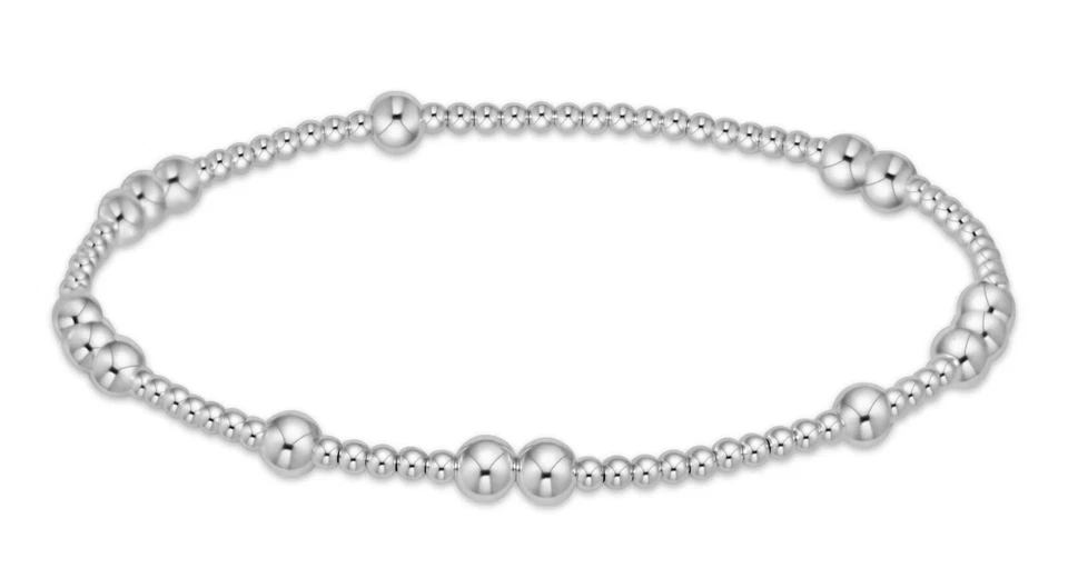 Enewton Sterling Silver Hope Unwritten 4mm Bead Stretch Stacked Bracelet New - Image 1 of 1