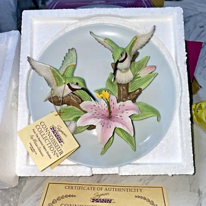 Seymour Mann Connoisseur hummingbird plate 1996 rare number Edition! NIB - Picture 1 of 10