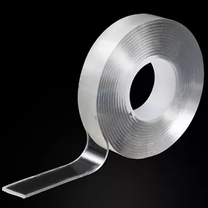 Strong Double Sided Tape Nano Transparent Traceless Washable Adhesive Invisible- - Picture 1 of 8