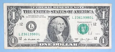 23 June 1998 Birthday Note $1 One Dollar Bill L 23619980 L ( 23 - 6 - 1998 _) - Image 1 of 2