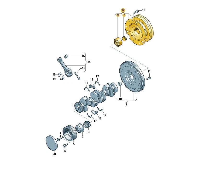 Original Schwungrad Schwungscheibe Audi A4 A6 Q5 0CS105266L Neu - Bild 1 von 1