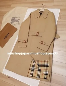 BURBERRY Trench Coat Authentic Vintage One-piece sleeve Long w/Belt HoneyBeige S - Picture 1 of 9