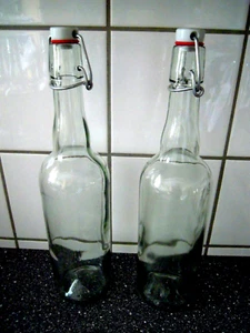 2 x Glasflaschen mit Bügelverschluss Saftflaschen Einmachflaschen Bügelflaschen - Bild 1 von 3