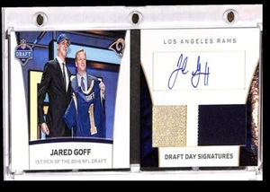 2016 Limited Draft Day Signatures Patch Jared Goff RC Auto /55 - Picture 1 of 2