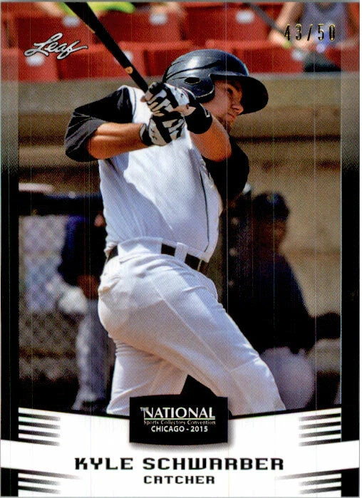 KYLE Schwarzber 2015 Leaf Rookie PRETO NSCC VIP Exclusivo RC #/50  - Imagem 1 de 1