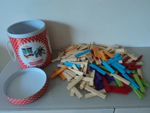 200 Stück Holzklötze Bausteine, Stapelturm Holz bunt Spielzeug für Kinder *TOP - Bild 1 von 4