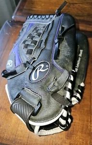 Rawlings Black Baseball Glove ST1200FPUR 12in RHT Youth Purple Nice Free Ship - Picture 1 of 15