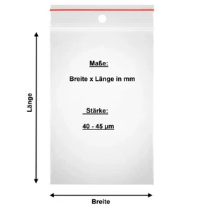 100x150 mm Druckverschlussbeutel ZIP Folienbeutel Verschluss Tüten Bag Zipbeutel - Bild 1 von 8