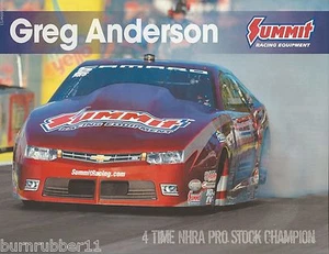 2016 GREG ANDERSON "SUMMIT RACING EQUIPMENT" NHRA PRO STOCK HANDOUT / POSTCARD - Picture 1 of 1