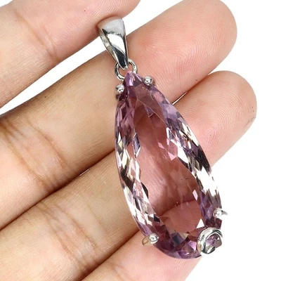 Colgante de plata de ley 925 pera ametrino 39ct hecho a mano joyas de piedras preciosas Foto 1 de 4
