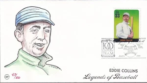 Eddie Collins, Legends of Baseball FDC, HC Wilson, 3408b - Picture 1 of 1
