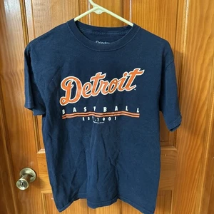 Detroit Tigers Shirt Youth Extra Large blau orange MLB Baseball Jungen Vintage - Bild 1 von 3