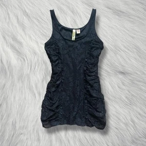 ✮ y2k gothic black lace ruffley tank top ✮ - Picture 1 of 4